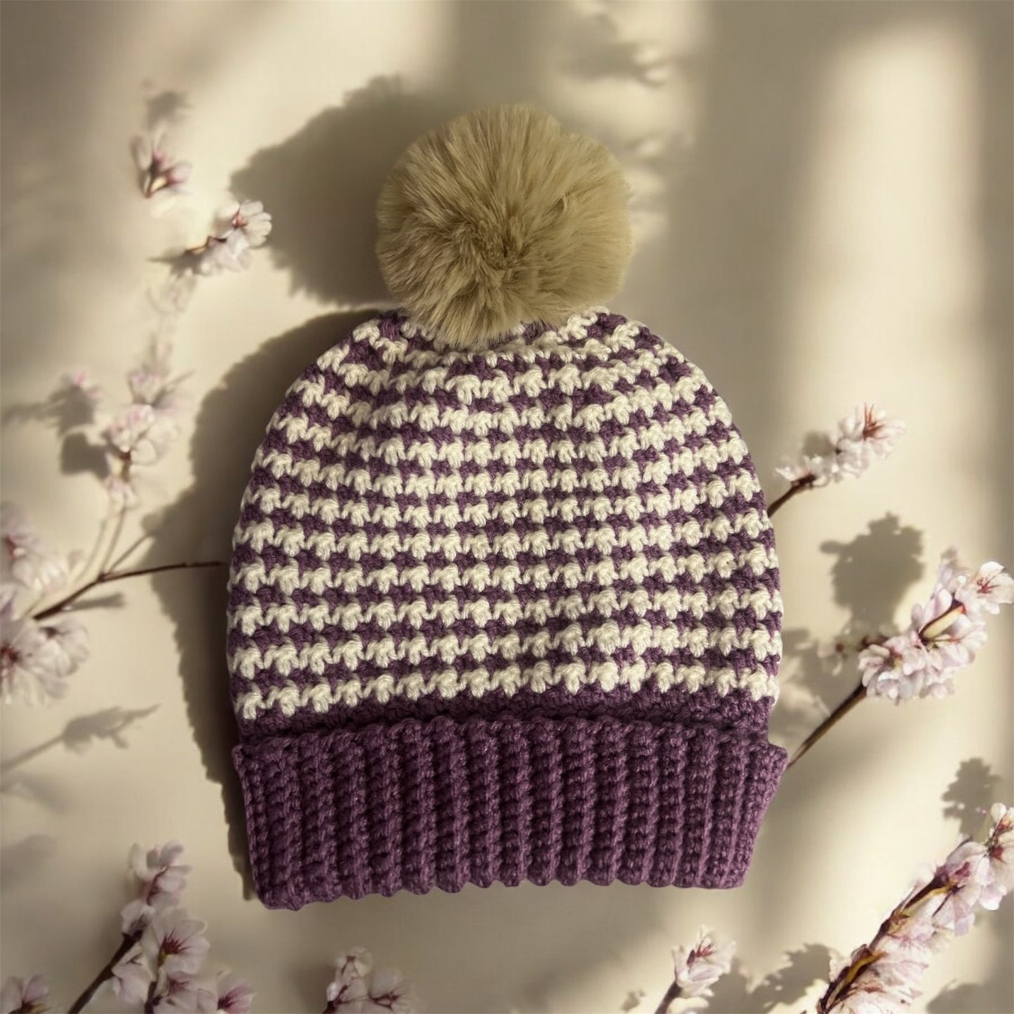 Houndstooth Beanie
